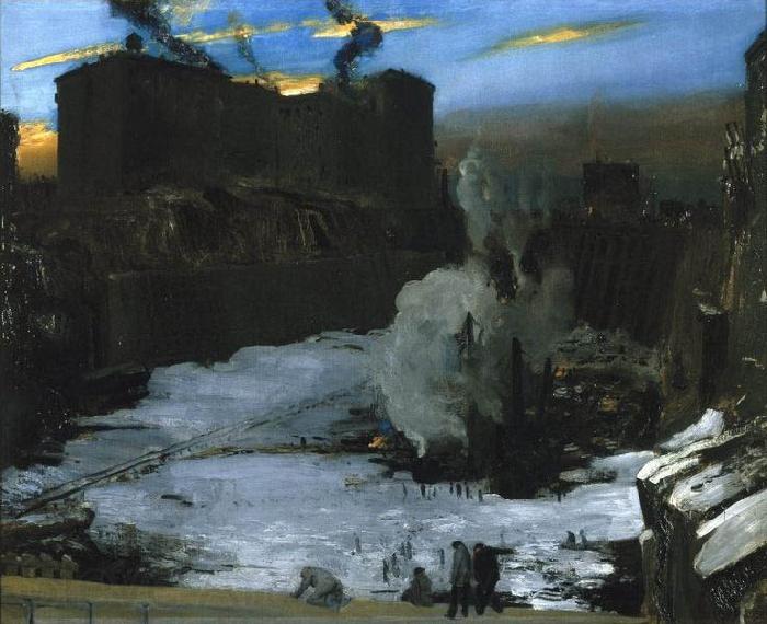 George Wesley Bellows Pennsylvania Station Excavation Norge oil painting art